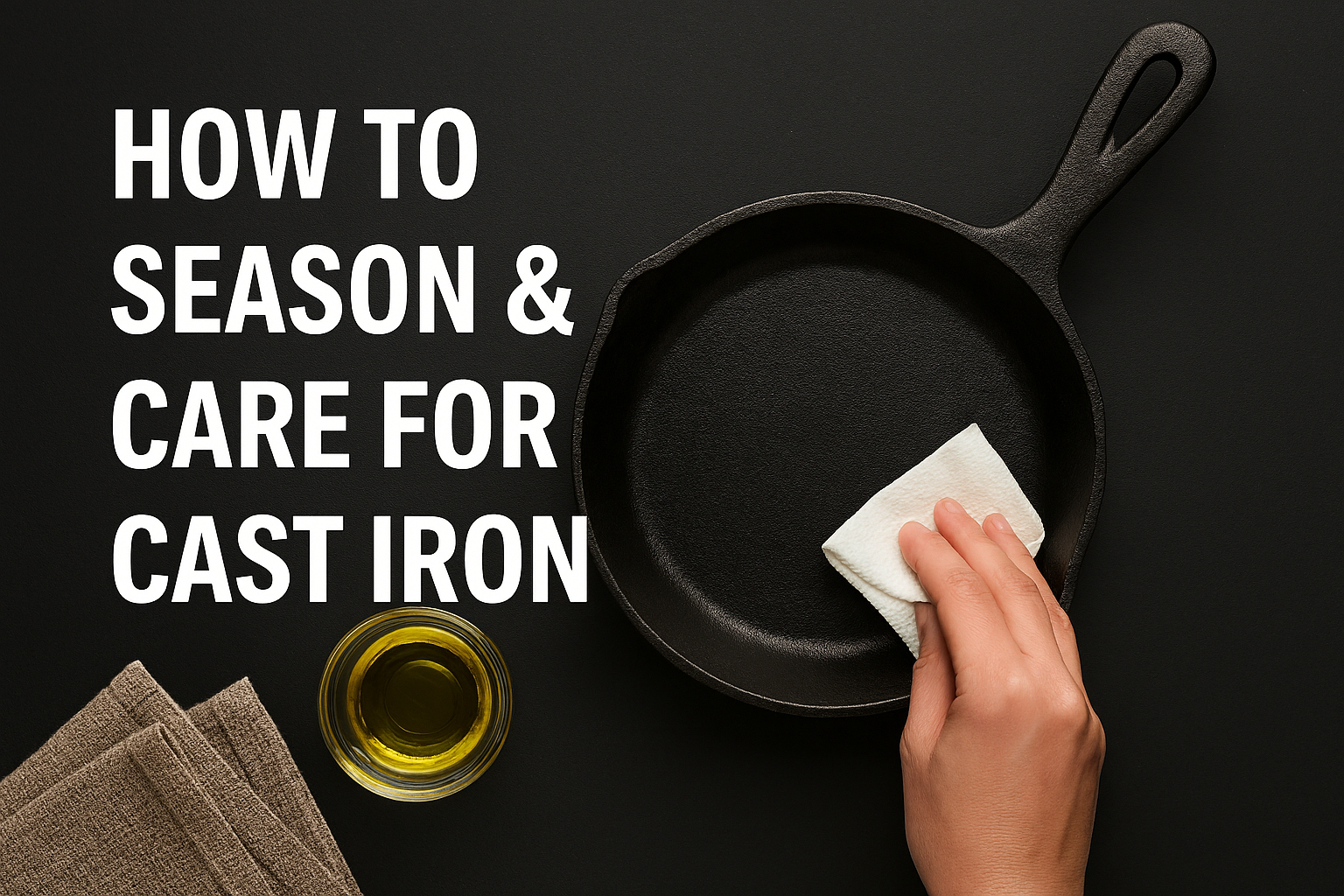 How to Season & Care for Cast Iron Cookware: A Simple Guide for Lasting Performance