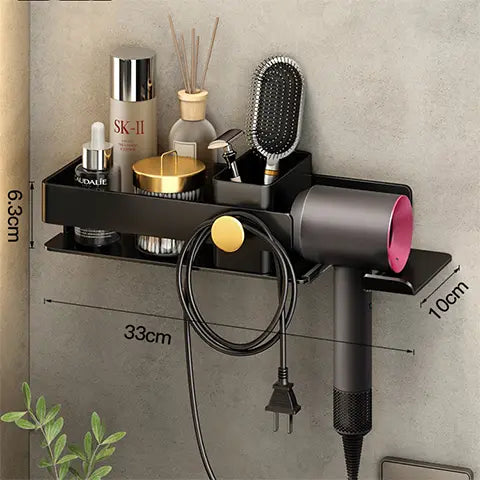 Hair dryer storage and holder