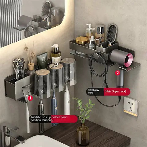 Hairdryer storage and holder